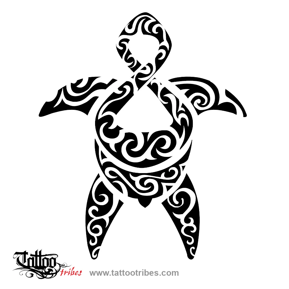 Tattoo image of Turtle and twist, Strong love