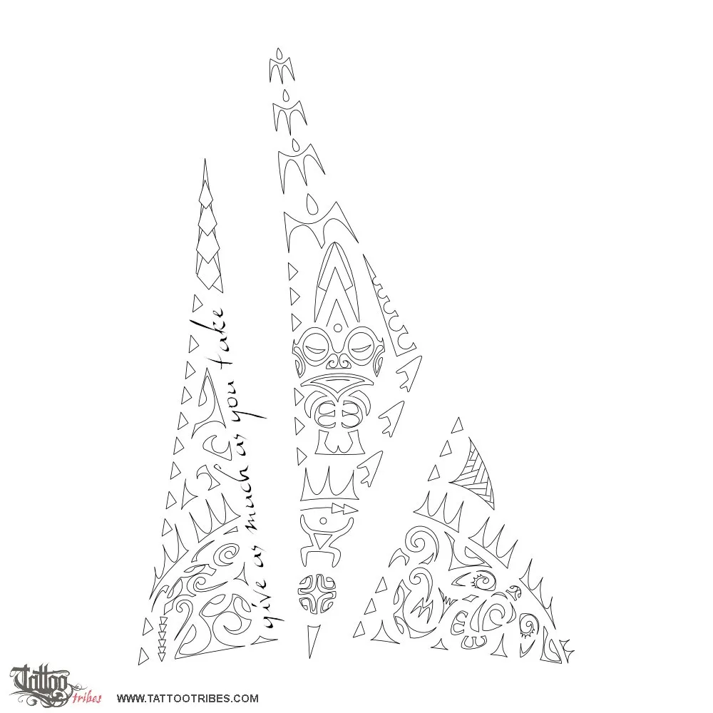 Stencil outline of Whakaaro kotahi, Oneness