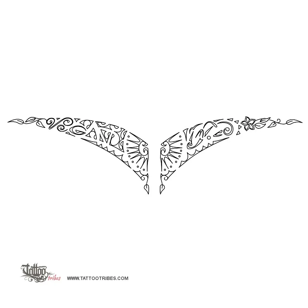Stencil outline of Vegan, Lower back