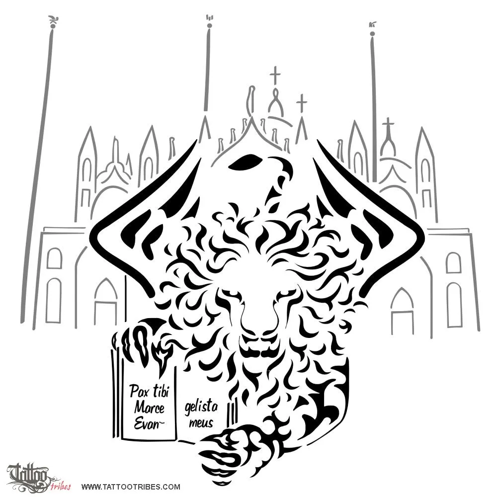 Tattoo image of St.Mark´s lion, Republic of Venice