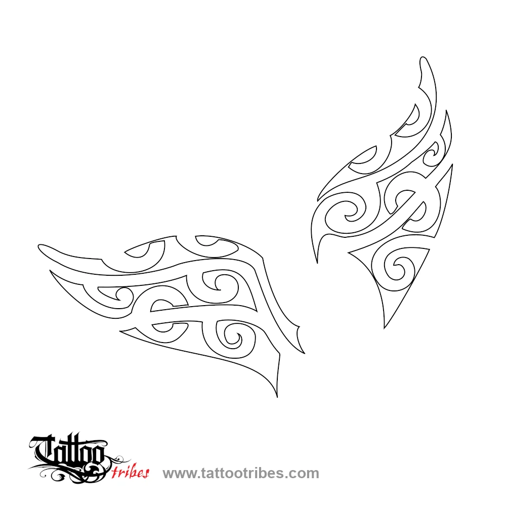 Stencil outline of Whale tail, Love for the sea