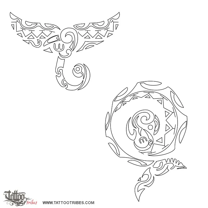 Stencil outline of Whale koru, Balance of Nature