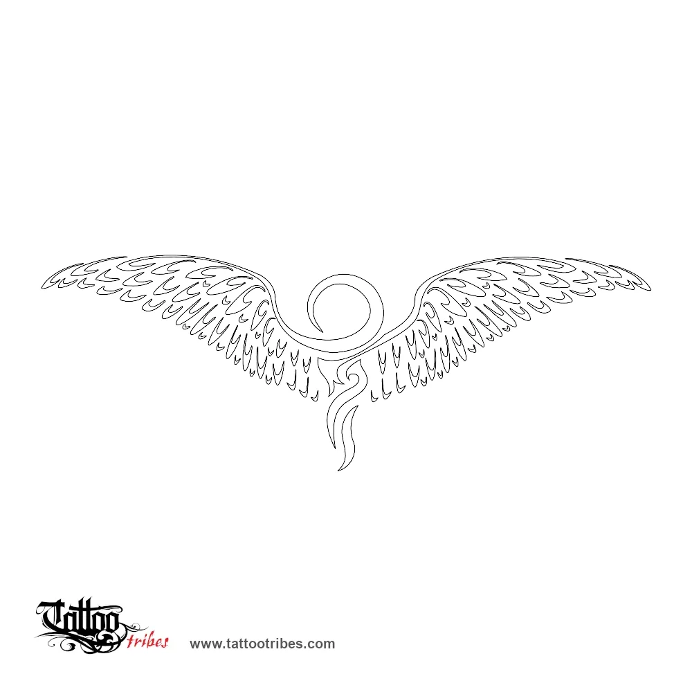 Stencil outline of Winged ankh, Life, freedom