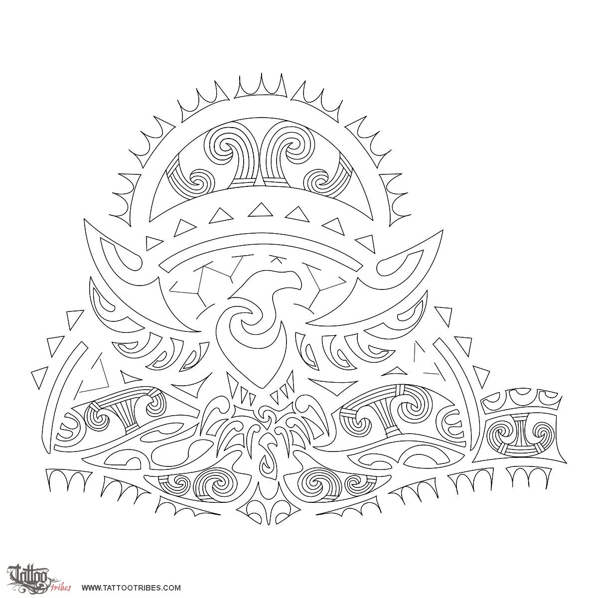 Stencil outline of Eagle flight, Coverup