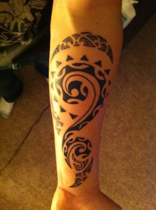 Real community tattoo placement: Aaron - New start koru