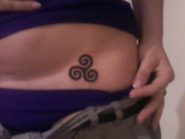 Real community tattoo placement: Alessandra - Triskell