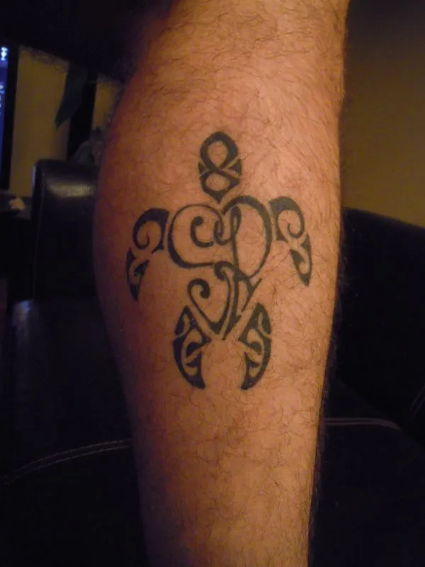 Real community tattoo placement: Sandor - S+R heart turtle