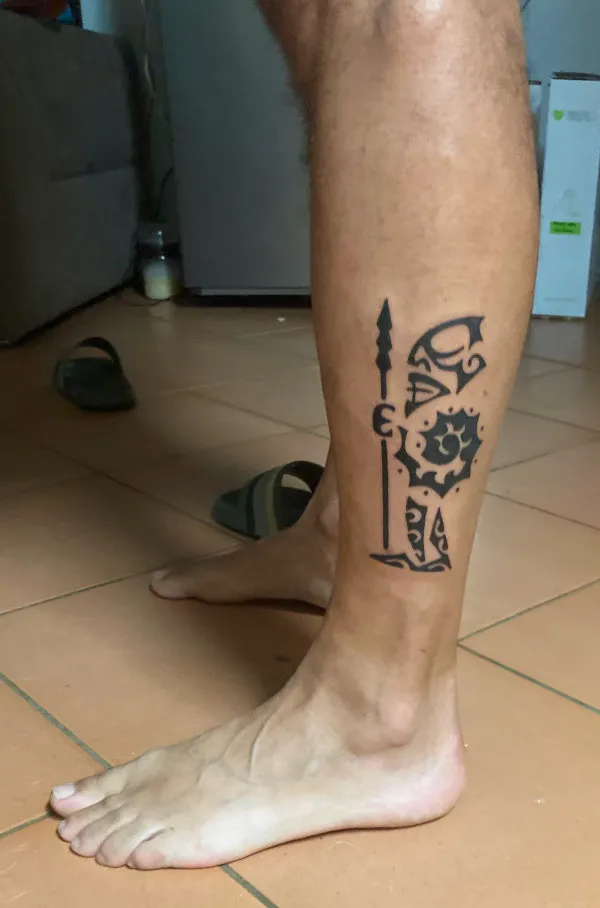 Real community tattoo placement: Alessandro - Tiki warrior