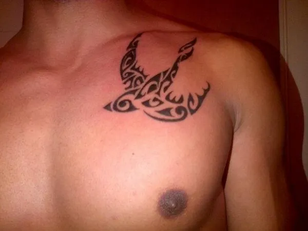 Real community tattoo placement: Alfonzo - Polynesian swallow