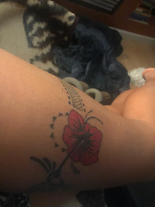 Real community tattoo placement: Ambalika - Hummingbird