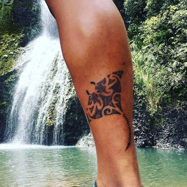 Real community tattoo placement: Anderson - Maori manta
