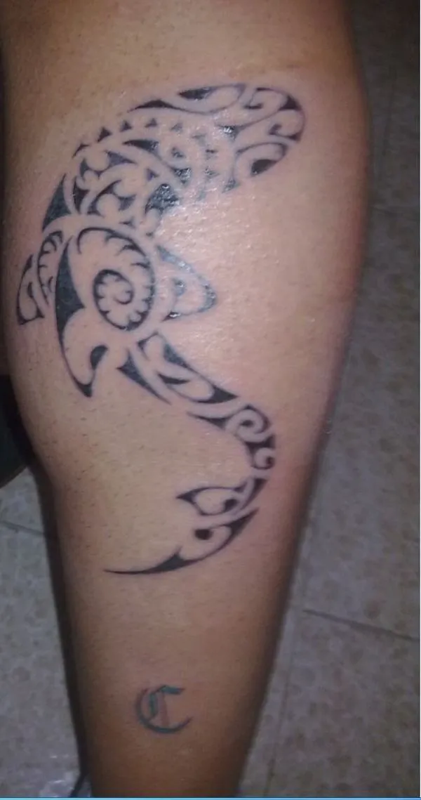 Real community tattoo placement: Andrea - Shark