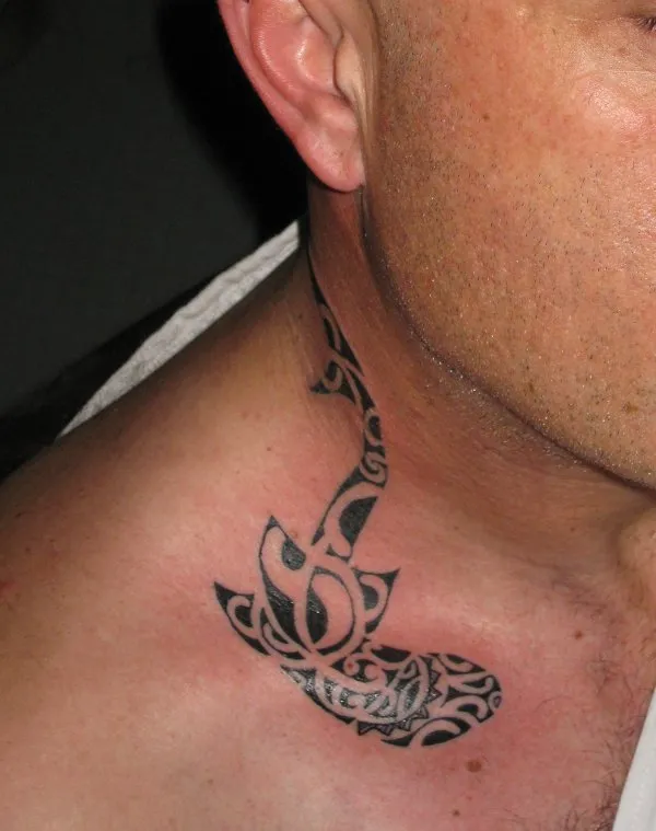 Real community tattoo placement: Andreas - Shark