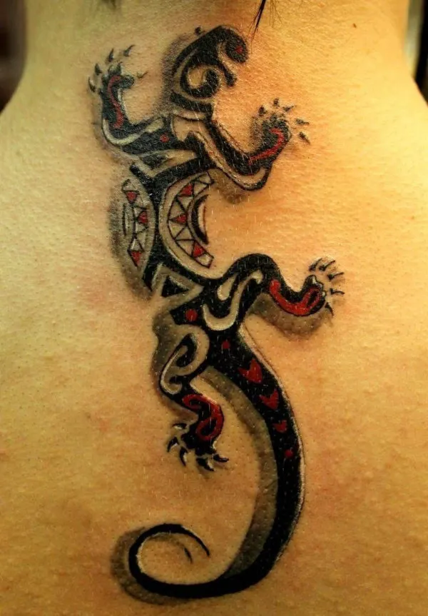 Real community tattoo placement: Andrew - lizard
