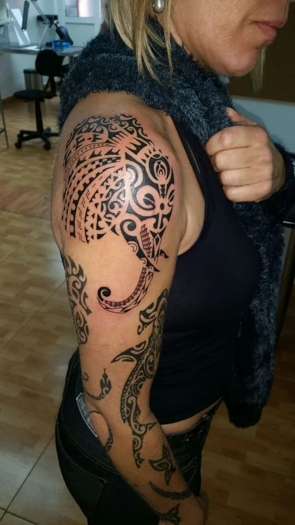 Real community tattoo placement: Angeles - Elephant