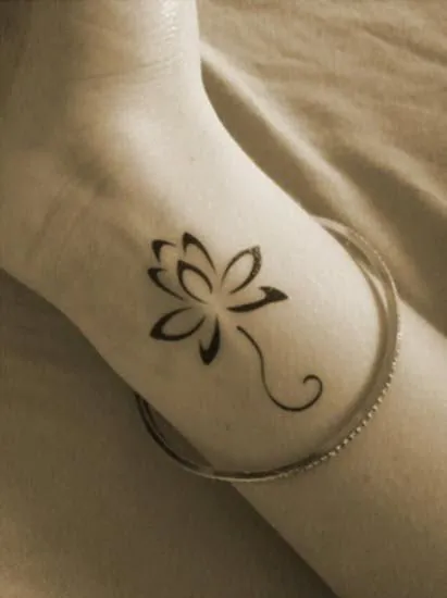 Real community tattoo placement: Anna - Lotus flower
