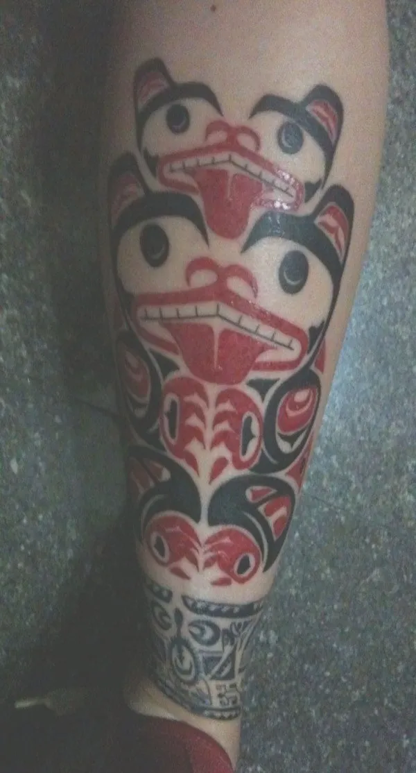 Real community tattoo placement: Anne - Haida bear