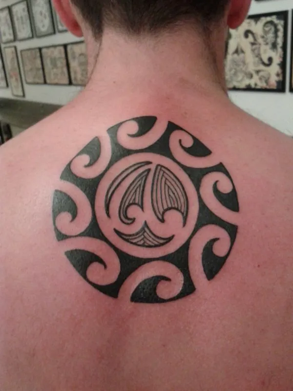 Real community tattoo placement: Antonio - A sun