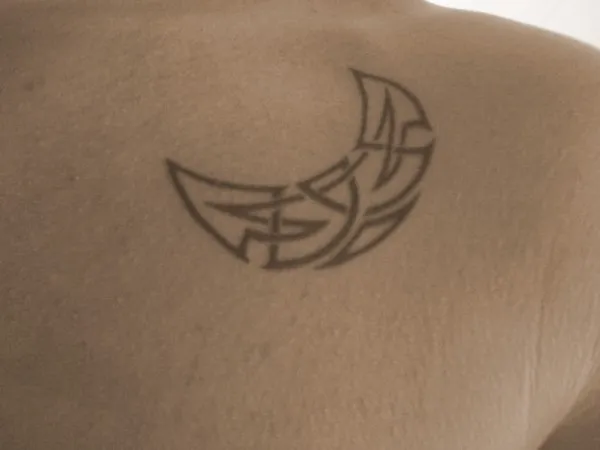Real community tattoo placement: Antonio - Celtic moon
