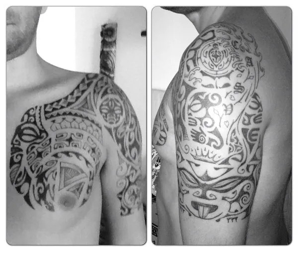Real community tattoo placement: Antonio - Polynesian piece