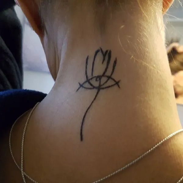 Real community tattoo placement: Barbara - Minimal lotus