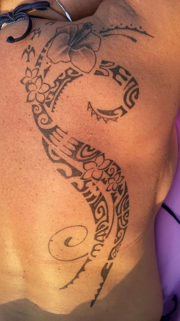 Real community tattoo placement: Barbara - whanautanga hou