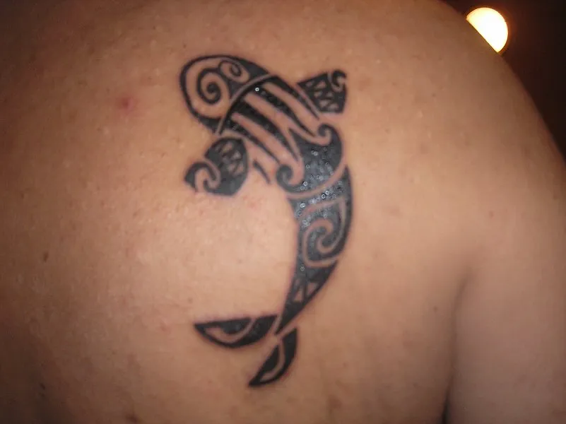 Real community tattoo placement: Bartek - Maori koi
