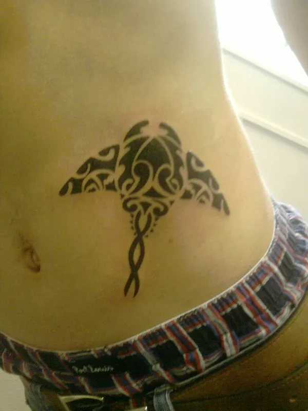 Real community tattoo placement: Benny - Manta