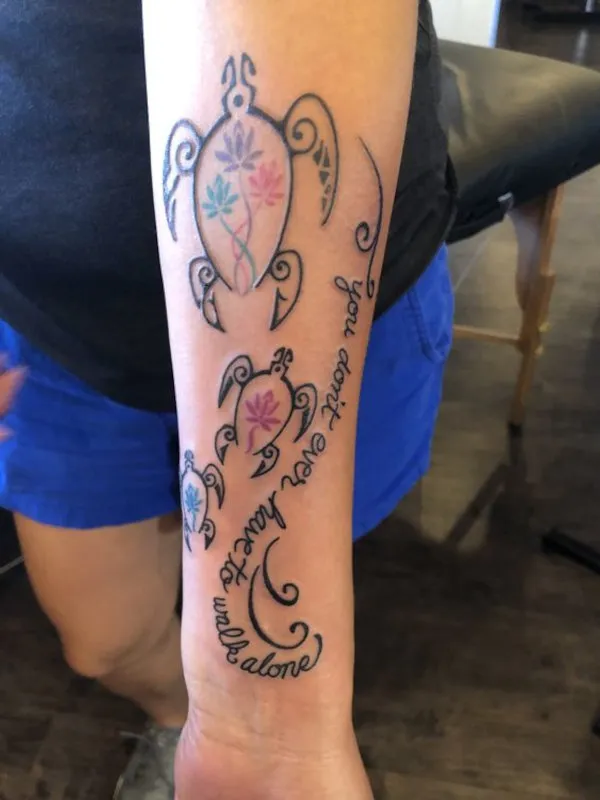 Real community tattoo placement: Birdie - Family turtles