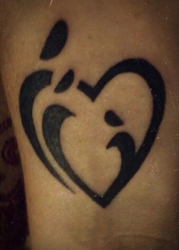 Real community tattoo placement: Bonnie - parents heart