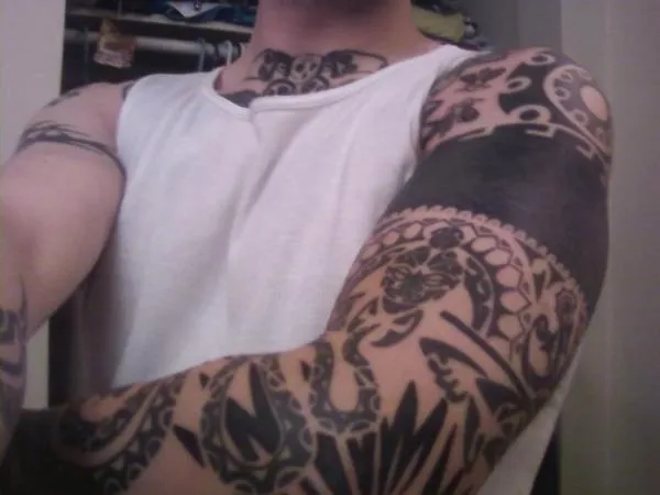 Real community tattoo placement: Brad - Snake & Whakaoranga