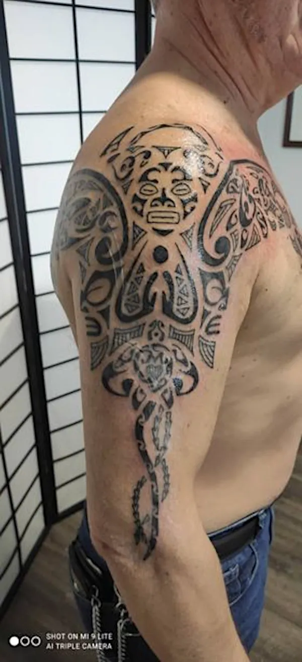 Real community tattoo placement: Bruno - Manta angel