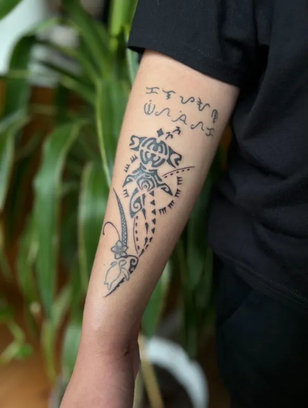 Real community tattoo placement: Carissa - Apiti