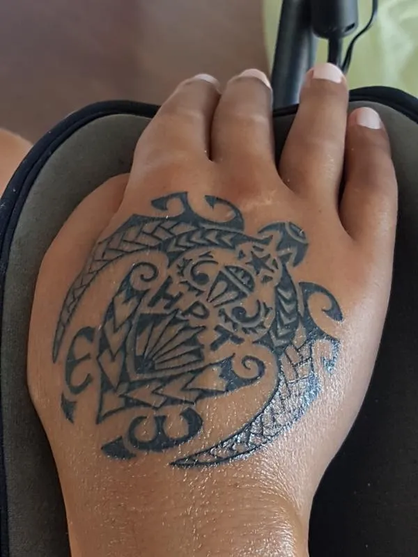 Real community tattoo placement: Charles - Father turtle