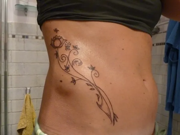 Real community tattoo placement: Chiara - Water and fire