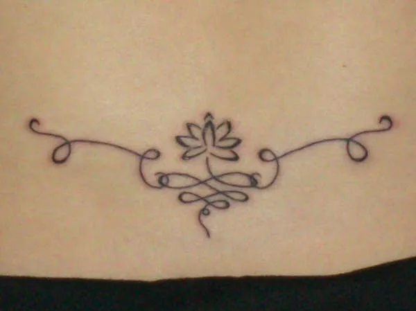 Real community tattoo placement: Christine - Swirly lotus