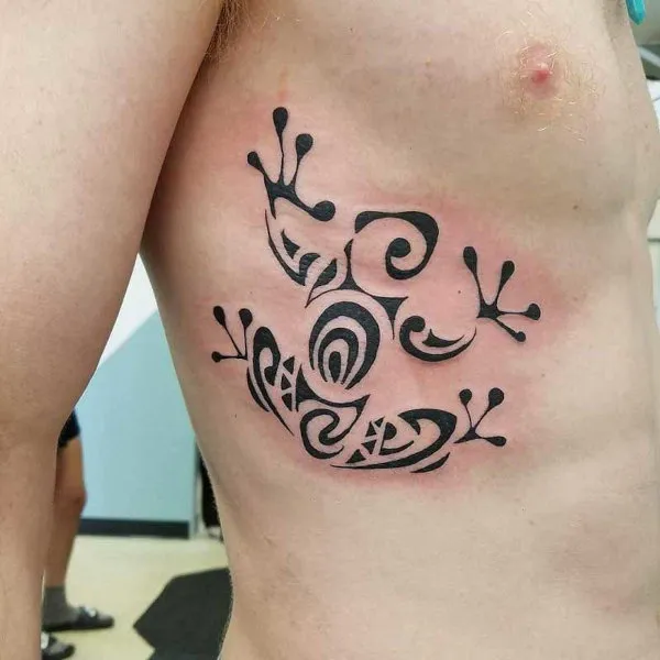 Real community tattoo placement: Dale - fertility frog