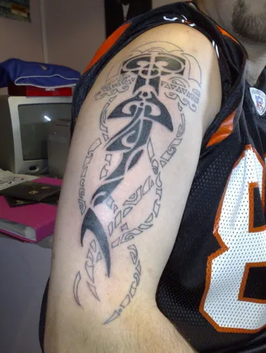 Real community tattoo placement: Darren - Calm strength
