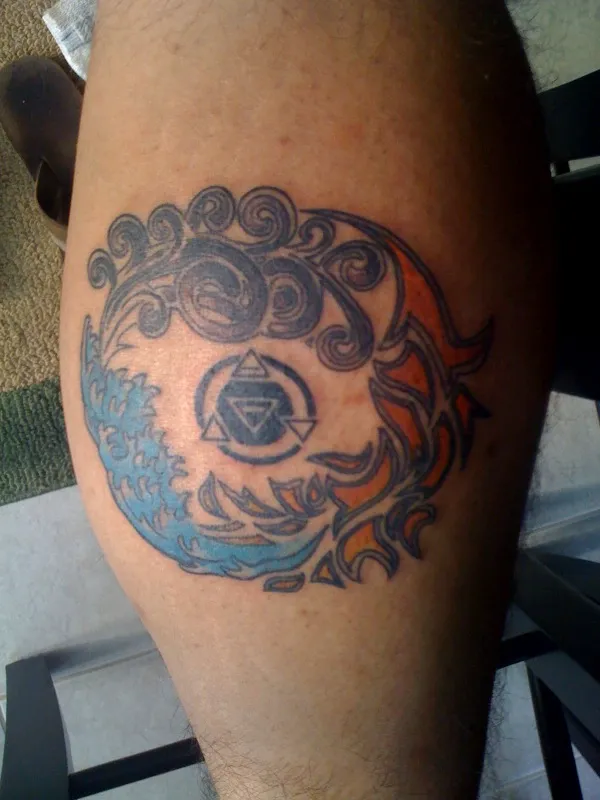 Real community tattoo placement: Dave - 4 Elements