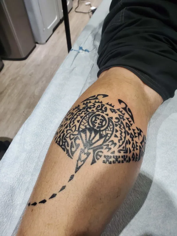 Real community tattoo placement: David - Tauturu