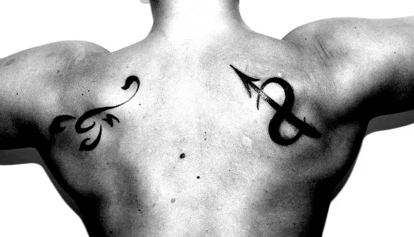 Real community tattoo placement: Demetrio - scorpio sagittarius