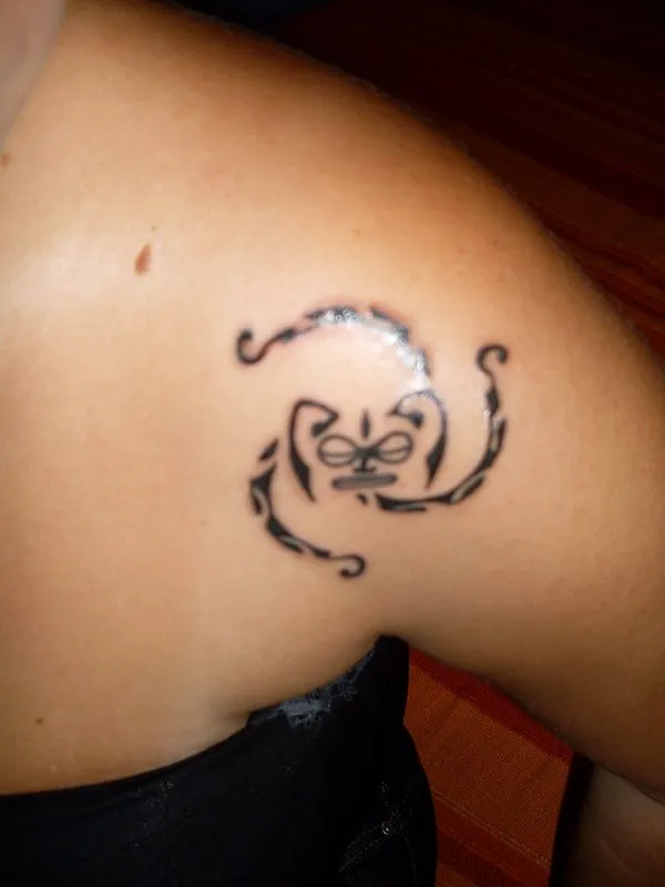 Real community tattoo placement: Desiree - Maori trinacria