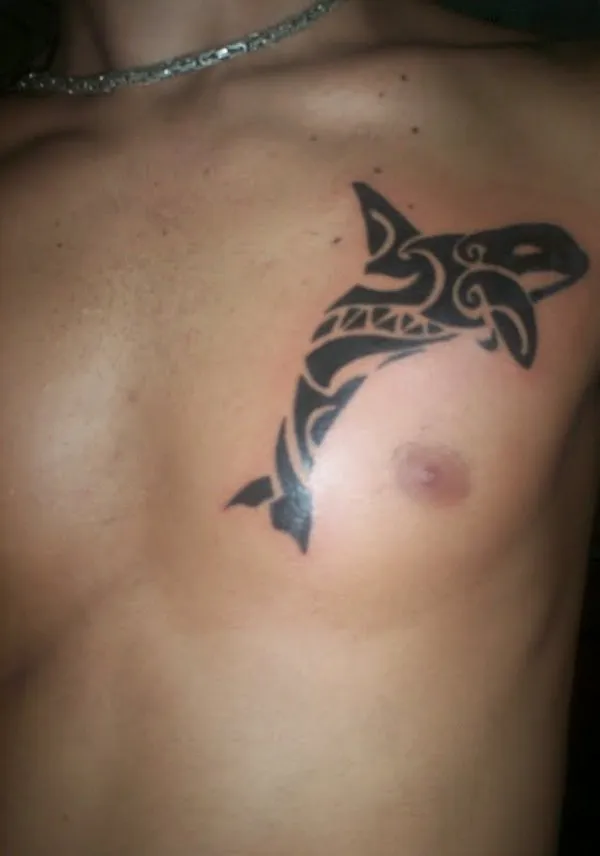 Real community tattoo placement: Diego - Killer whale
