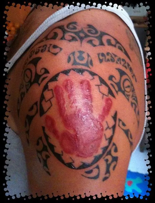 Real community tattoo placement: Diego - Leyla shoulder piece