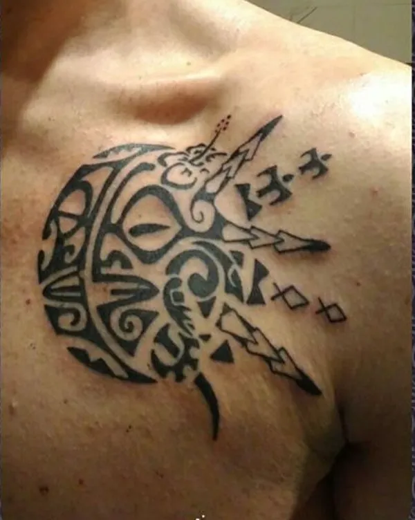 Real community tattoo placement: Diego - Sunmoon