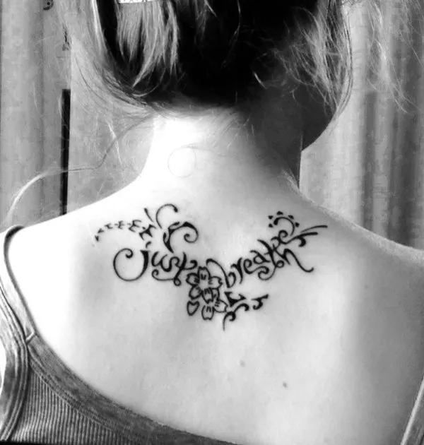 Real community tattoo placement: Elisa - Just breathe