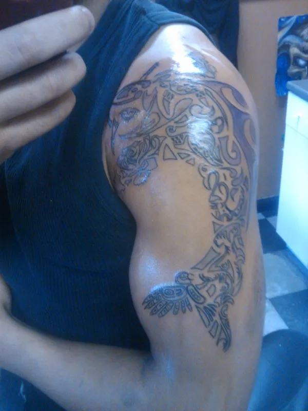 Real community tattoo placement: Elmer - Composite koi