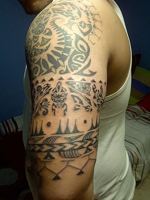 Real community tattoo placement: Emile - Polynesian arm