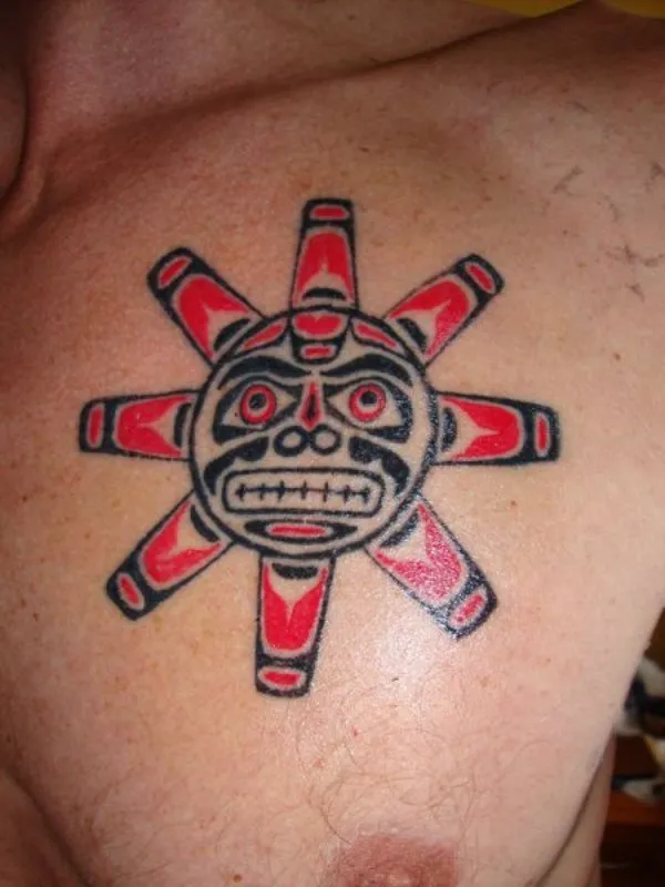Real community tattoo placement: Erwin - Haida sun