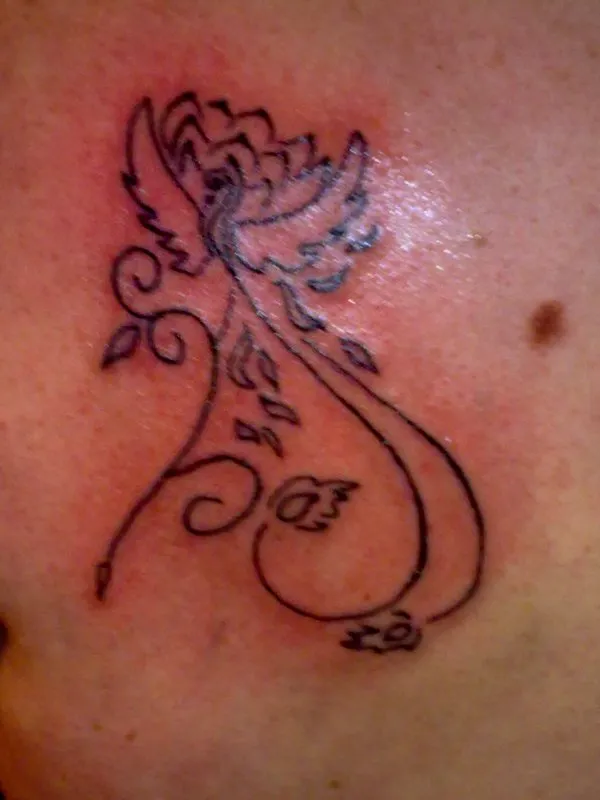 Real community tattoo placement: Evil Zone - Phoenix and lotus